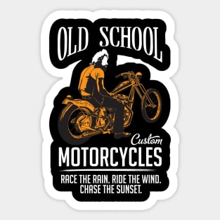 Old school motorcycle bike gift Sticker